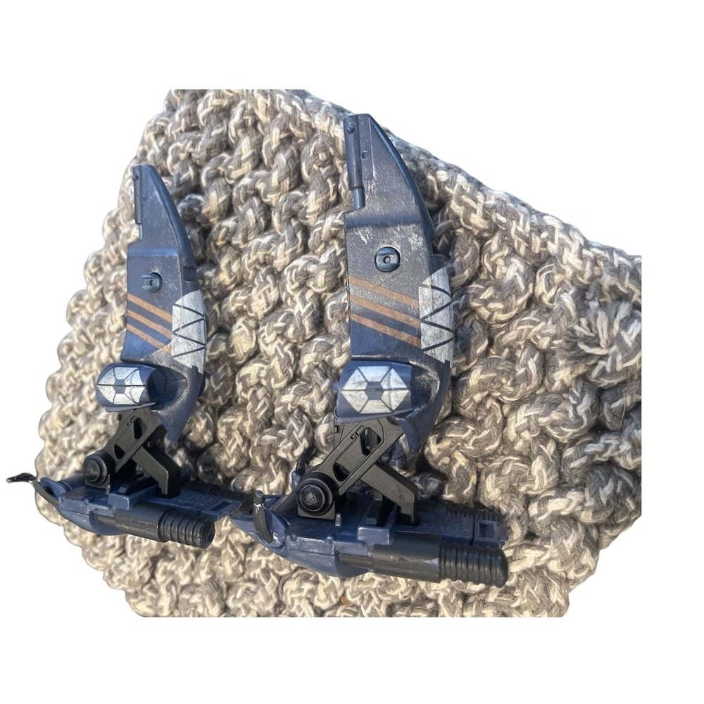 1998 Star Wars B'omarr Monastery Assault Blue STAP Speeder Hasbro Set Of 2